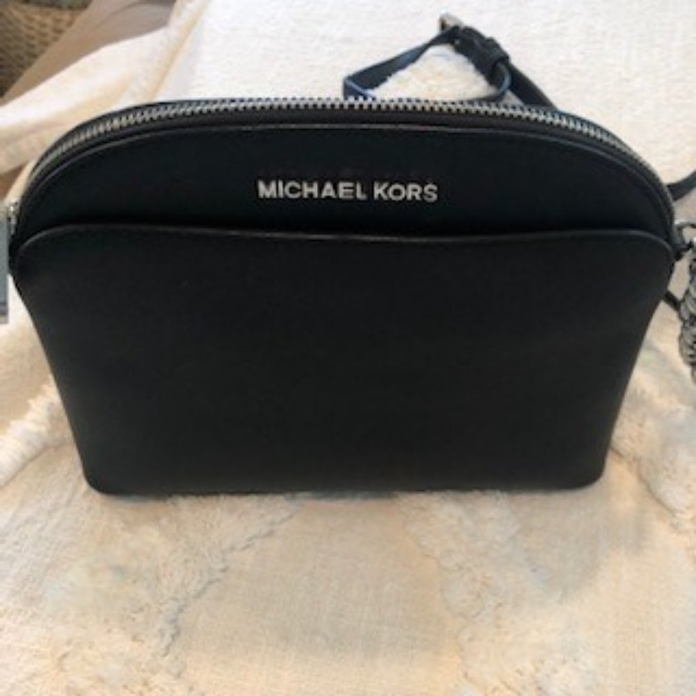 Michael Kors Black Dome Shoulder/Crossbody bag